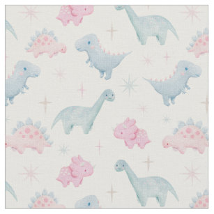 Pink Dinosaur Pattern Kids Stoff