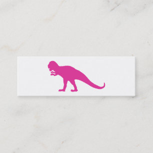 Pink Dinosaurier Mini Visitenkarte
