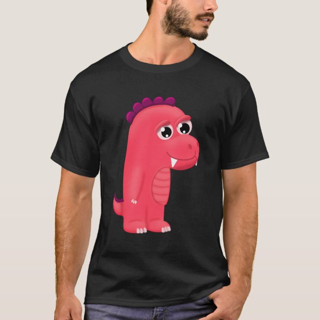 Pink Dinosaurier T-Shirt (Vorderseite)