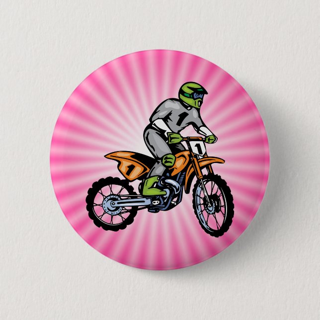 Pink Dirt Bike. Button (Vorderseite)