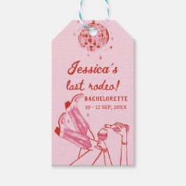 Pink Disco Cowgirl Junggeselinnen-Abschied Geschenkanhänger