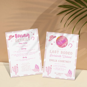 Pink Disco Cowgirl Letztes Rodeo Junggesellinnen-A Einladung