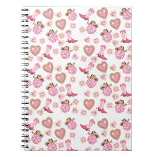 Pink Disco Cowgirl Spiral Notebook Notizblock