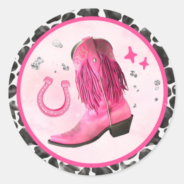 Pink Disco Cowgirl Stickers (Vorderseite)