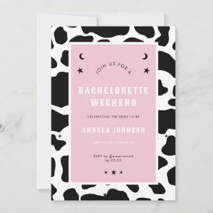 Pink Disco Space Cowgirl Junggeselinnen-Abschied E Einladung