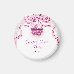 Pink Disco Sparkle Girls Weihnachten Party Magnet