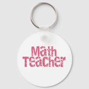 Pink Distressed Text Match Teacher Schlüsselanhänger