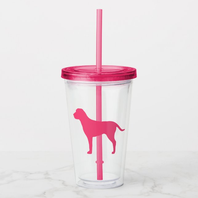 Pink Dog Acryltrinkbecher (Vorderseite)