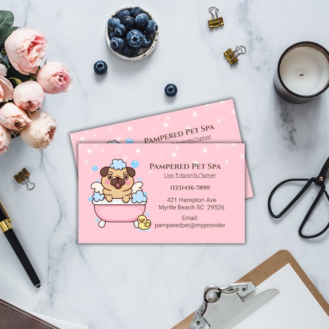 Pink Dog Grooming Mops Hund Wellness-Center Termin (Von Creator hochgeladen)