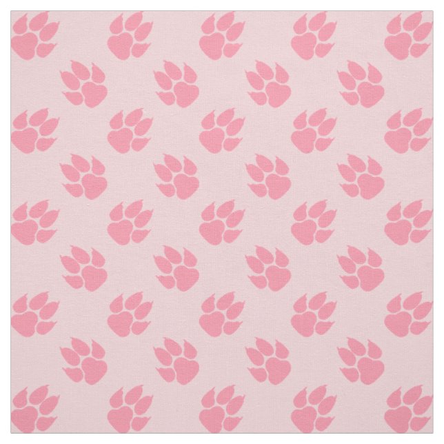 Pink Dog Paw Druckmuster Stoff (Muster)