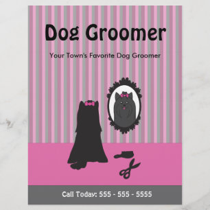 Pink Dog und Mirror Dog Grooming Flyer