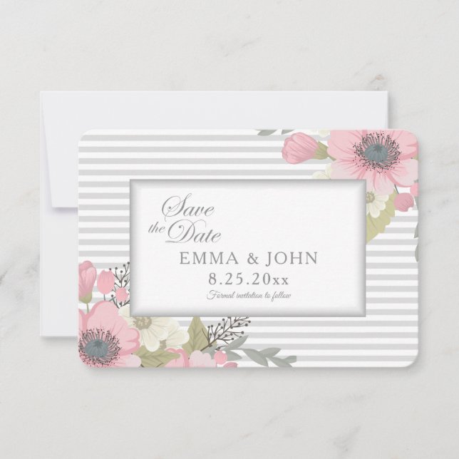 Pink Dogwood Ankündigung Datum freihalten (Vorderseite)