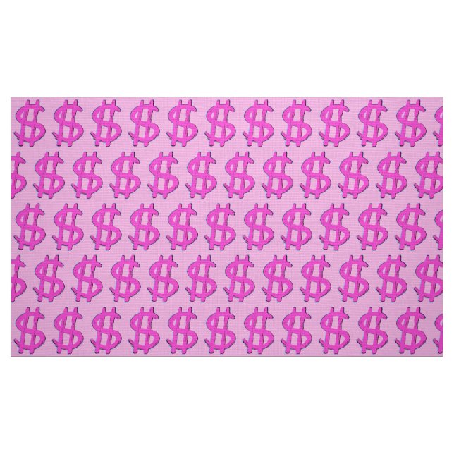 Pink-Dollar-Zeichen Stoff (Fat Quarter (45,7 x 55,9 cm))