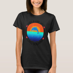 Pink Dolphin Just A Girl Liebe Delphine Jugend T-Shirt