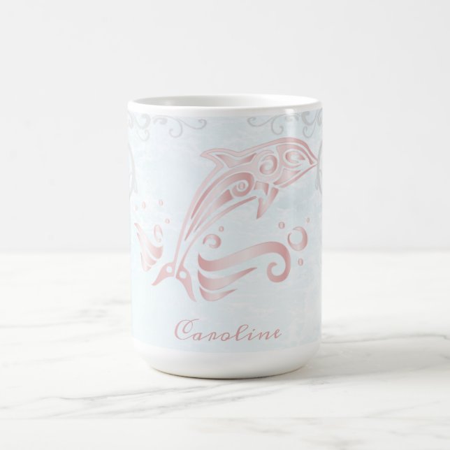 Pink Dolphin Personalisiert Coffee Tasse (Mittel)