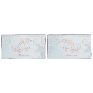 Pink Dolphin Personalisiert Pillow Case Kissenbezug