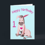 Pink Donkey Funny Birthday Card - individuell eins Karte<br><div class="desc">Pink Donkey Funny Geburtstagskarten - MIGNED Painting - Anpassbar - oder Fügen Sie Ihren Text / Name / Jahr - Alter / Mehr mit Anpassungs-Tool !</div>