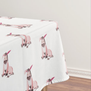 Pink-Donkey-Tablette Tischdecke