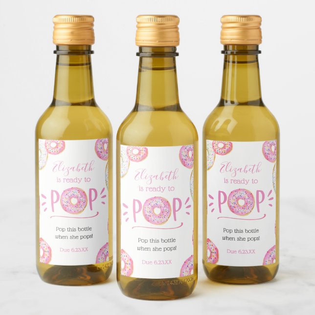 Pink Donut Baby Pop, wenn sie Pop Weinetikett (Flaschen)