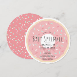 Pink Donut Baby Sprinkle Duschkreislauf Einladung