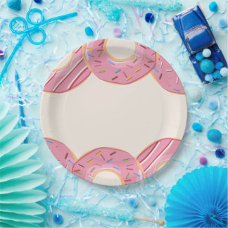 Pink Donut Delight Pappteller