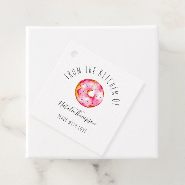 Pink Donut From the Kitchen of Baking Homemade Geschenkanhänger (Beispiel)
