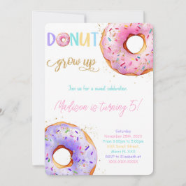 Pink Donut Geburtstagsparty Einladung