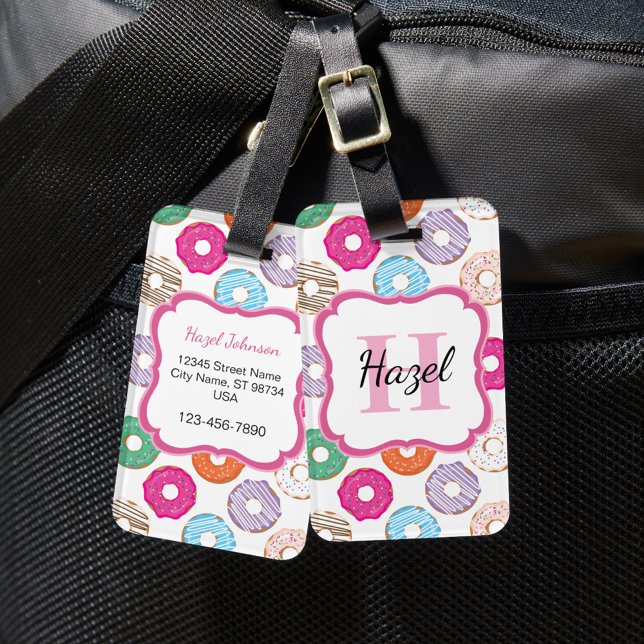 Pink Donut Luggage Tag Gepäckanhänger (Von Creator hochgeladen)