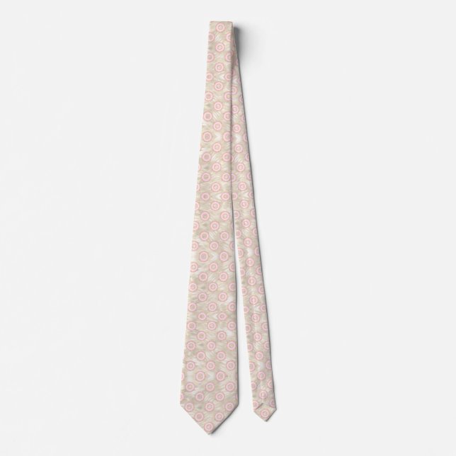 Pink Donut Necktie for Groom or Groomsman Krawatte (Vorderseite)