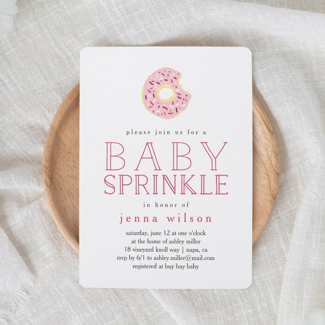 Pink Donut Sprinkles | Einladung von Baby Sprinkle (Von Creator hochgeladen)