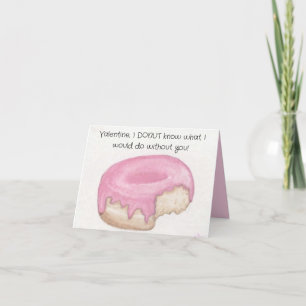 Pink Donut Valentine Feiertagskarte