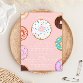 Pink Donuts Babydusche Einladung