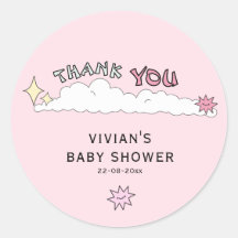 Pink Doodle Cloud Vielen Dank