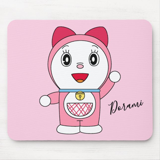 Pink Doraemi Doraemon Anime Fanart Mousepad (Vorne)