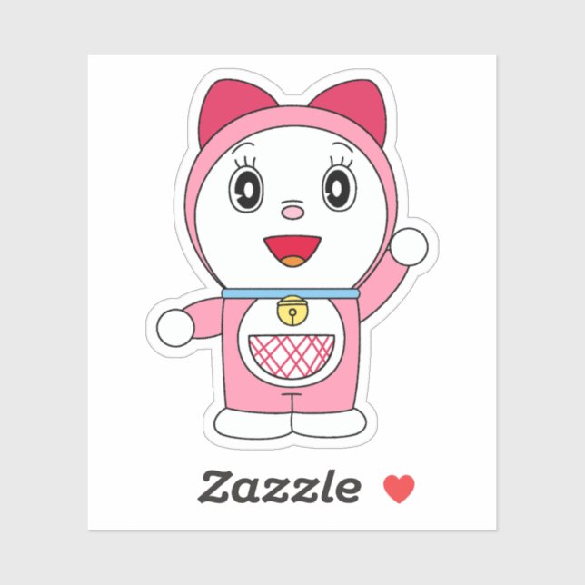 Pink Dorami Doraemon Anime Fanart Aufkleber (Blatt)
