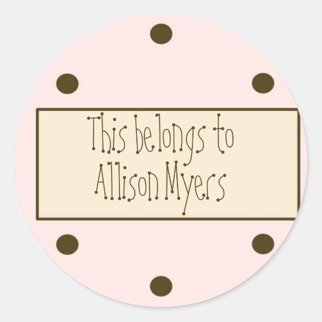 Pink Dots Gift Sticker (individuell einstellbar) (Vorderseite)