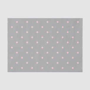 Pink Dots Girly Feminine Circles Happy Oster Grau Seidenpapier