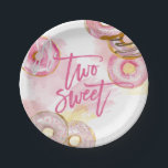 Pink Doughnut Two Sweet Donut 2. Geburtstag Pappteller<br><div class="desc">Pink Doughnut Two Sweet Donut 2. Geburtstagspapier-Teller</div>