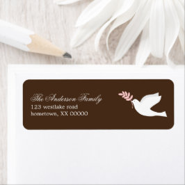 Pink Dove Address Labels