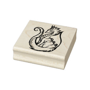 Pink Dragon Art niedliche Drachen entwerfen Geek G Gummistempel