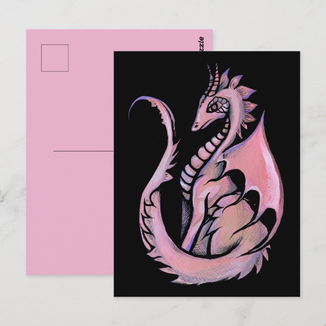 Pink Dragon                                        Postkarte (Vorne/Hinten)