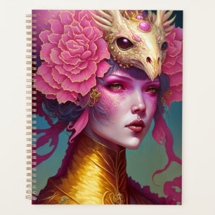 Pink Dragon Skull Fantasy Art Planer