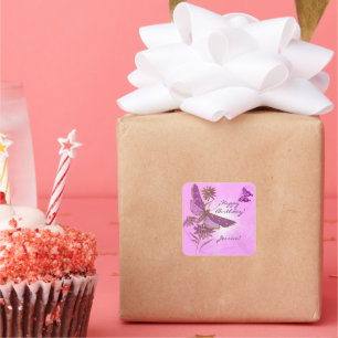 Pink Dragonfly Butterfly Stickers
