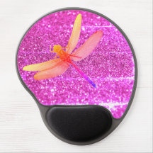 Pink Dragonfly Ergonomische Maus Pad