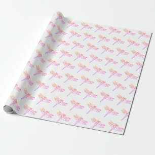 Pink Dragonfly Pastel Kids Niedlich Pattern Baby G Geschenkpapier
