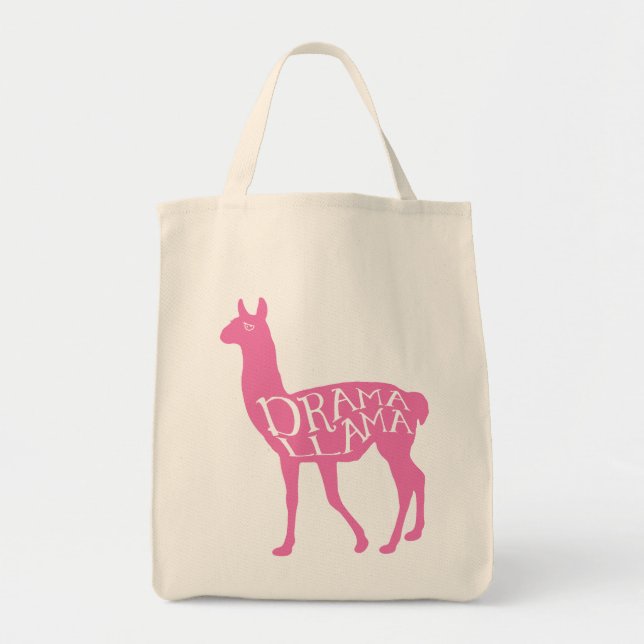 Pink Drama Llama Tragetasche (Vorne)