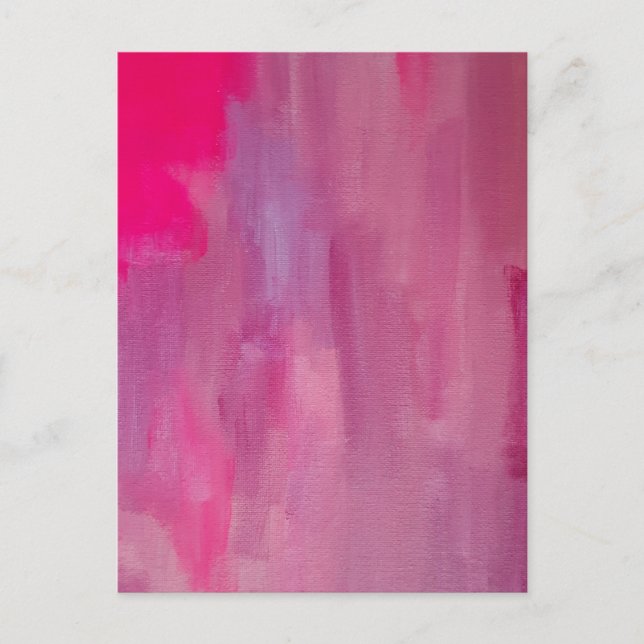 Pink Dream Abstrakt Art Canvas Print Postkarte (Vorderseite)