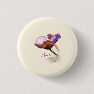Pink Dream Blume - Elegante Fantasy Nature Button