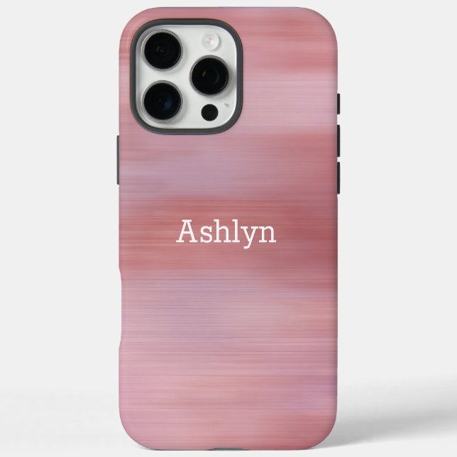 Pink Dream Stripes iPhone 16 Pro Max Hülle (Rückseite)