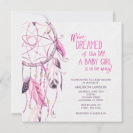 Pink Dreamcatcher Baby Shower Einladung
